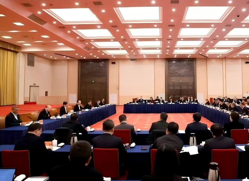 浙江省委书记王浩在2025年全省“两会”座谈会上，听取省政协委员、耀厦集团党委书记兼总裁李建滨关于好房子建设的主题发言